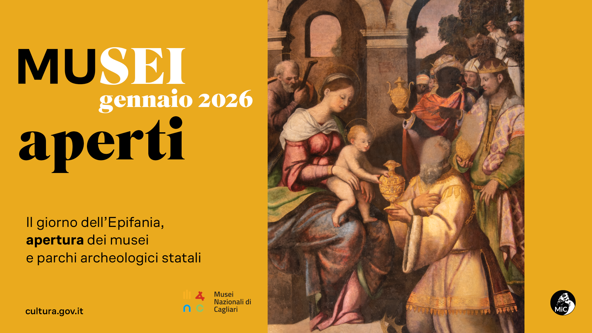 6 gennaio ai Musei Nazionali di Cagliari